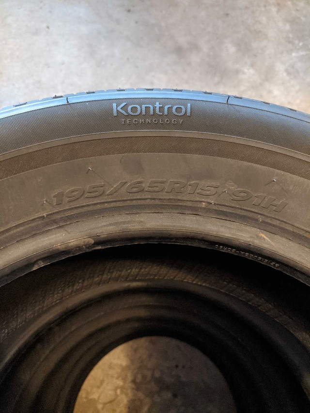 4 x 195/65 R15 91H hankook kinergy gt 4 saison in Tires & Rims in City of Montréal - Image 2