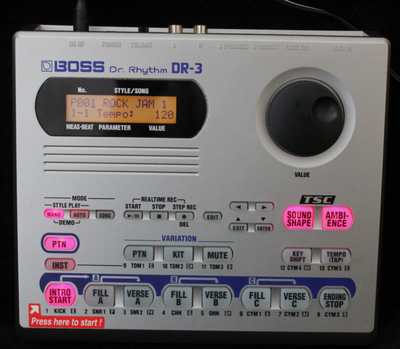 Used Boss Dr. Rhythm DR-3 Drum Machine with Box, View more