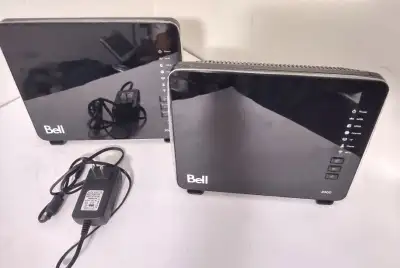 Lot of 2 Sagemcom Bell Modem Router Home Hub 2000 Fast 5250 / Modem and 1 adapter