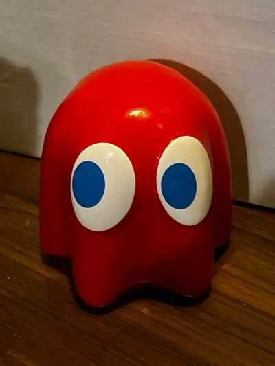Pac-Man Blinky Red Ghost 7" Piggy Coin Bank Arcade Video Game Starpoint F.A.B.