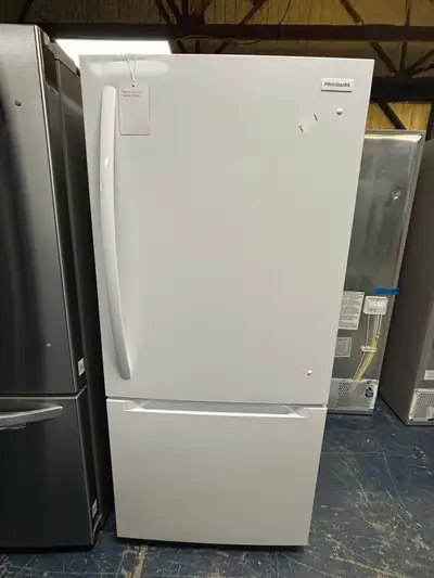 Frigidaire “30” White Bottom Freezer Refrigerator , View more