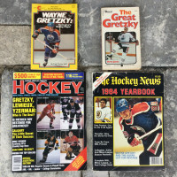 Wayne Gretzky - 4 assorted Books and magazines Hockey Legend