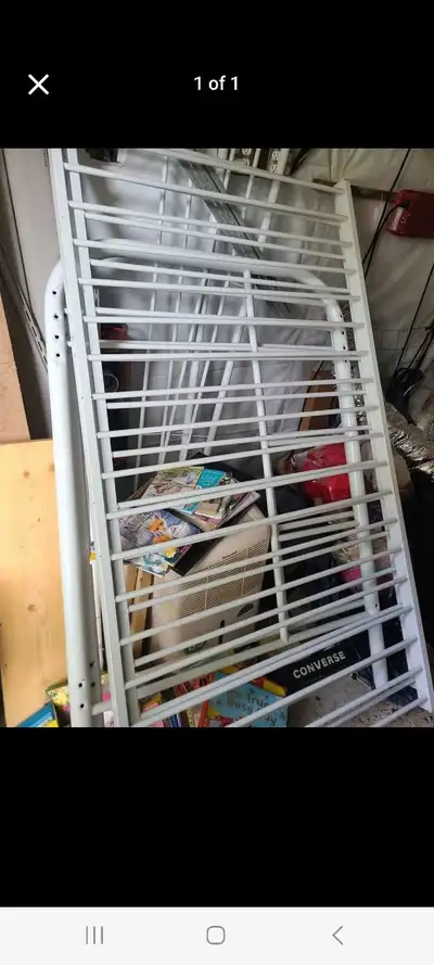 White metal bunk bed, View more