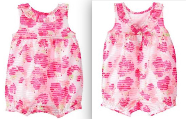 NEW Gymboree 1 Piece Fuchsia Floral Romper 18-24mo in Clothing - 18-24 Months in Edmonton - Image 2