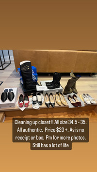 Designer shoes sale closet clean out 