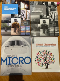 College Text books, Accounting/Micro Economic/Global citizenship