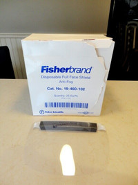 Brand New Fisher Brand Disposable Full Face Shields Anti Fog
