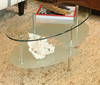 Tempered Glass Living Room Coffee Table TV Stand