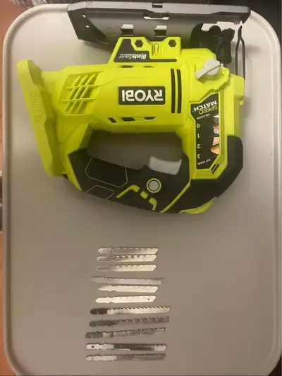 Ryobi cordless jigsaw (tool only) + 11 blades, View more