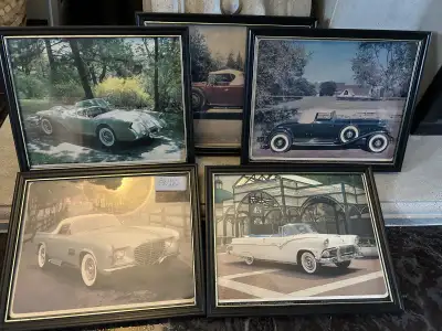 Car Framed  Pictures $10 Each , View more