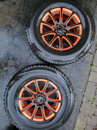 RTX Blaze Orange and Black Rims 17x7.5 | 42 Offset | 5x100/114.3