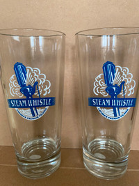 Breweriana - Beer Glass - Steam Whistle - medium size (x2)