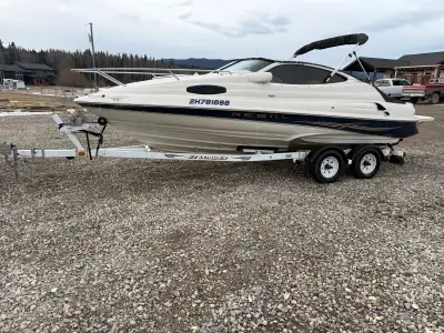 Low hour ( 104 hrs total time) Includes tandem Shore Lander trailer Stainless steel 5 blade prop Sto...