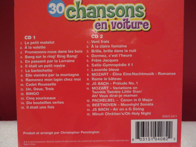 30 chansons en voiture 2 CD dans CD, DVD et Blu-ray  à Ville de Québec - Image 2