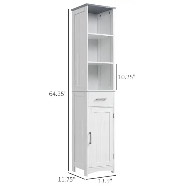 Tall Bathroom Storage Cabinet, Slim Bathroom Cabinet with 3 Tier in Storage & Organization in Markham / York Region - Image 2