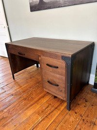 Solid Wood Desk with Filing Drawer