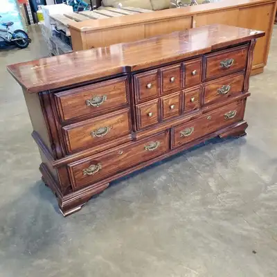DRESSER 8 DRAWERS -PINE- DARK FINISH, View more