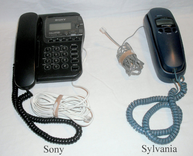 Vintage Sony and Sylvania ID Telephones landline cords wall/desk in Arts & Collectibles in City of Toronto