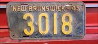 Rare 1945 License Plate 