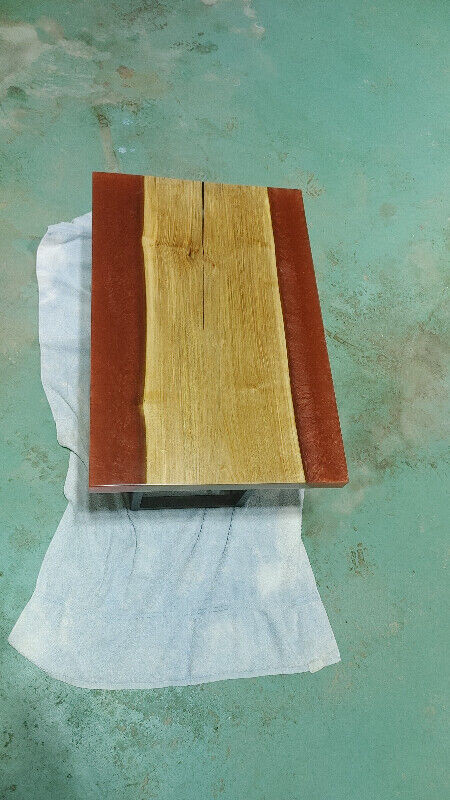 Coffee  table - small - Maple and Red Epoxy in Coffee Tables in Bedford