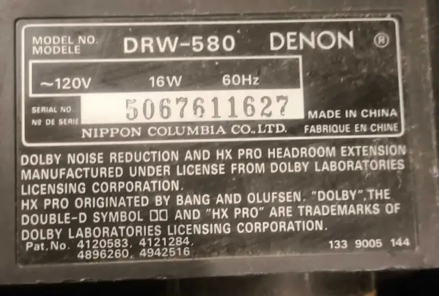 Denon DRW-580 Double Cassette Deck, I have more stereo items her in Stereo Systems & Home Theatre in St. Albert - Image 6