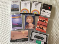 Cassettes audio (9) « relaxation » 13$ pour le lot