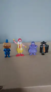 Set of 4 1985 McDonald's pvc figures Grimace, Hamburglar, Ronald