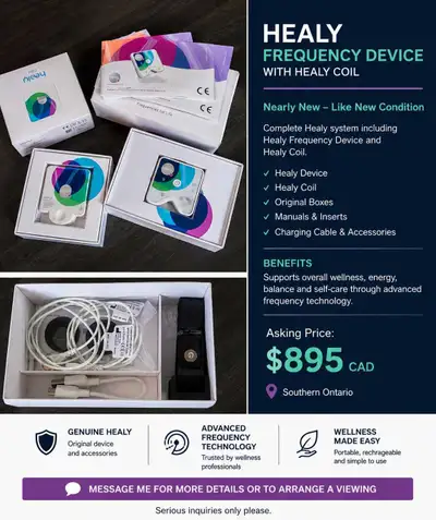 Healy Frequency Device + Healy Coil – Like New, View more