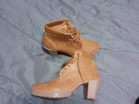 Leather booties for women.