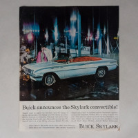 1961 Buick Skylark Convertible Car Magazine Advertisement