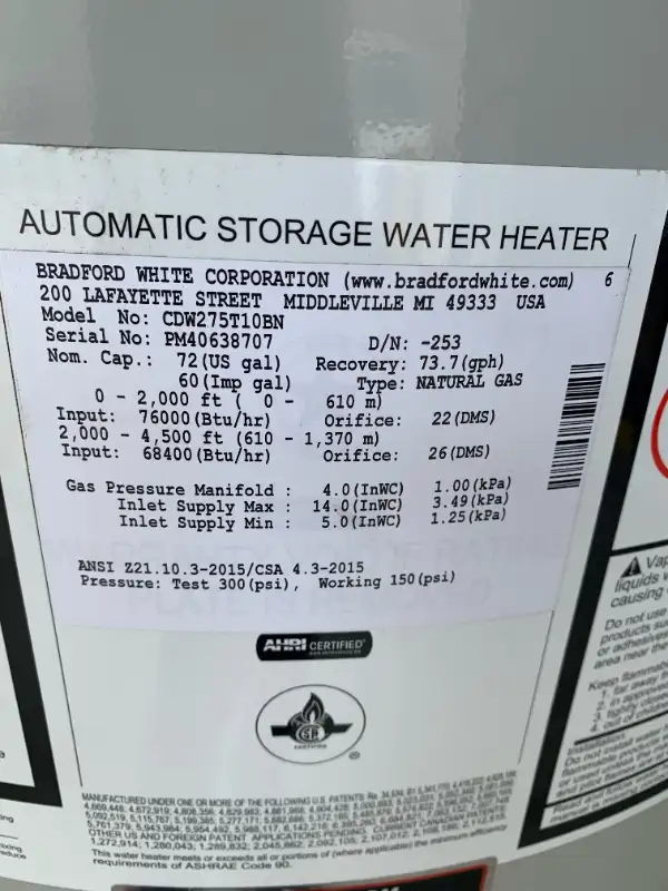 BRAND NEW BRADFORD WHITE COMBI 2 - HOT Water & Space Heating in Heating, Cooling & Air in Markham / York Region - Image 8