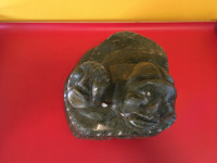Vintage Inuit Soapstone Carving Signed Sonny Gunnar
