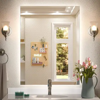24 x 32 Inch LED Backlit Lighted Bathroom Vanity Mirror, View more