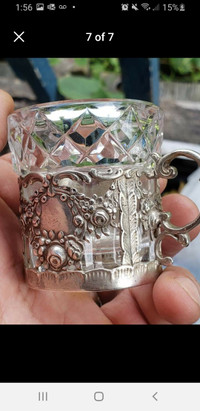 Old silver and glass 