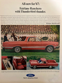 1967 Ford Fairlane Ranchero Original Ad
