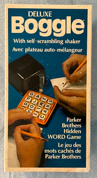Boggle Deluxe avec plateau auto-mélangeur (1976)