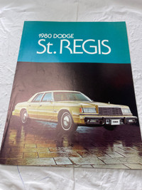 VINTAGE 1980 DODGE ST REGIS SALES BROCHURE #M1866