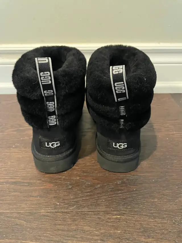 New W7 UGG Women's Classic Mini Fluff Quilted Boots in black in Women's - Shoes in Markham / York Region - Image 3