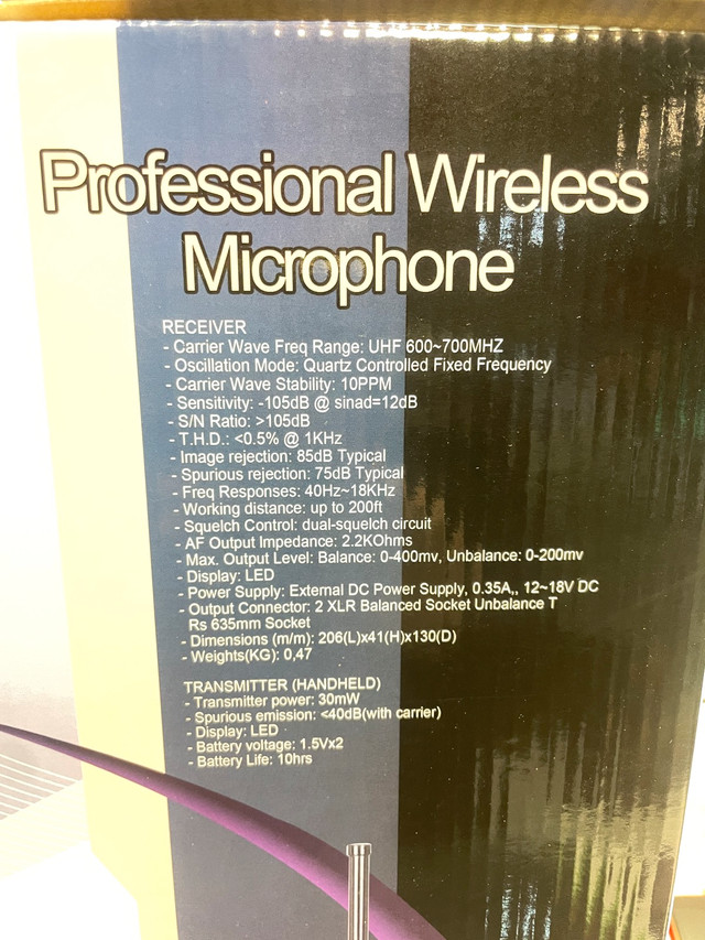 Wireless Microphone  in General Electronics in Markham / York Region - Image 2