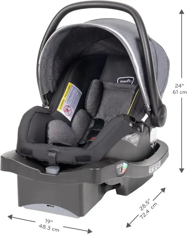 Evenflo Pivot Vizor Travel System - Stroller, Infant Car Seat in Strollers, Carriers & Car Seats in City of Toronto - Image 3