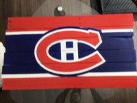 Montreal Canadians Wood Logo Painting