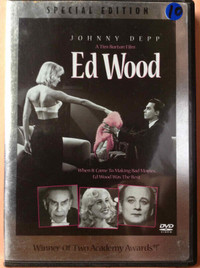 ED WOOD. DVD. TIM BURTON, JOHNNY DEPP. BILL MURRAY