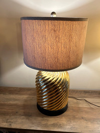 Lampe de table laiton spirale retro brass lamp