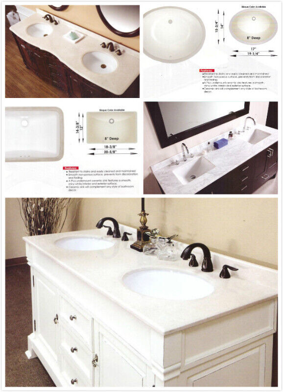 UNIC+ DVK ALL bathroom sinks on sale up to 60% off in Cabinets & Countertops in Burnaby/New Westminster - Image 3