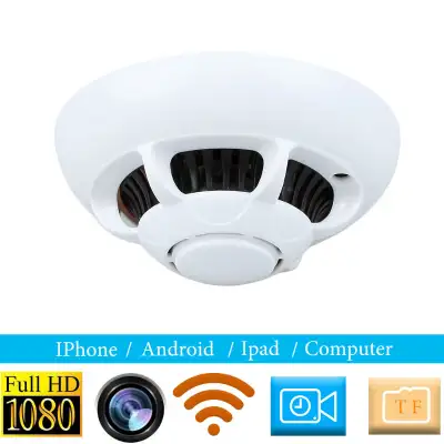 Caméra cachée détecteur fumée WiFi FHD smoke detector spy cam, View more