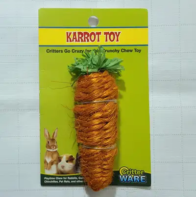 BNIP - Carrot Chew Toy for Pets - Rabbits, Guinea Pigs, View more