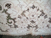 Vintage Beige Lace Tablecloth