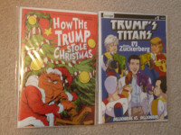 How the Trump Stole Christmas/Trumps Titans vs Zuckerberg comics