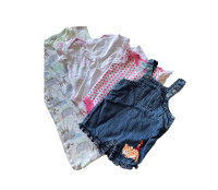 Lot of 5 pieces baby Clothes (sleep sack, overalls 3 onesies) 0-