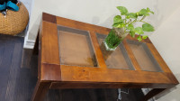 Coffee Table - Solid Wood and Glass